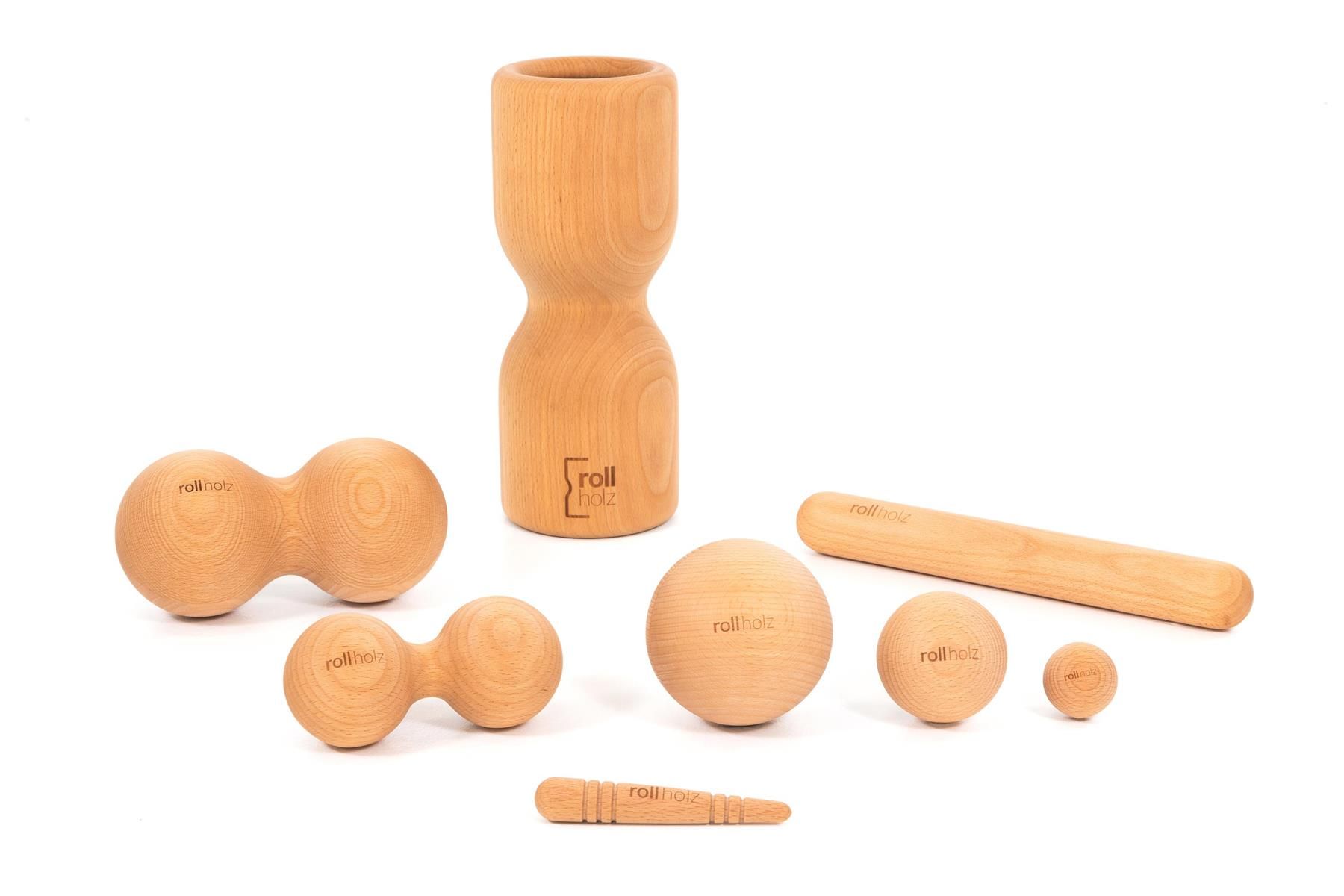 rollholz Set groß Buche